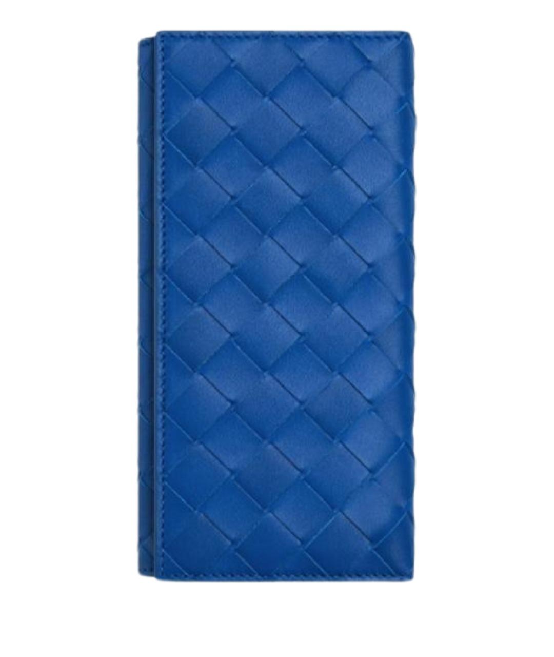 BOTTEGA VENETA Синий кожаный кошелек, фото 1