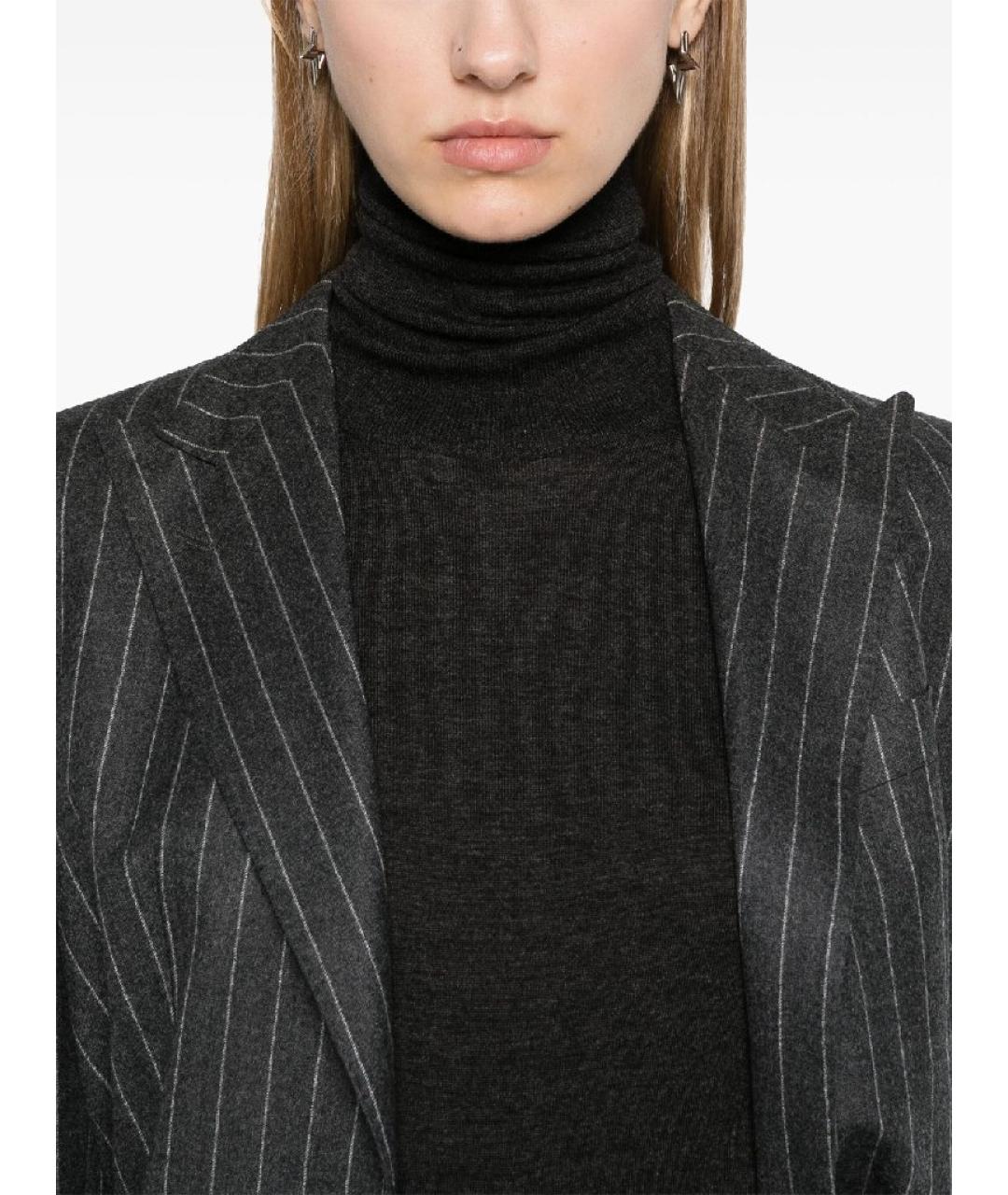 MAX MARA Антрацитовая кашемировая водолазка, фото 4