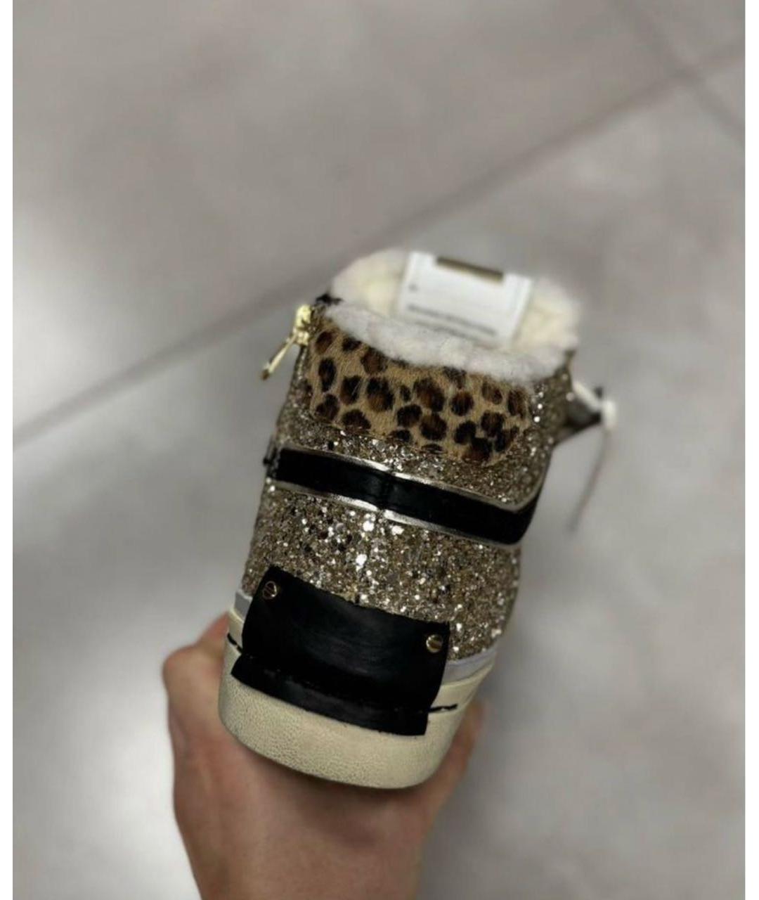 CRIME LONDON Золотые нубуковые кеды, фото 4