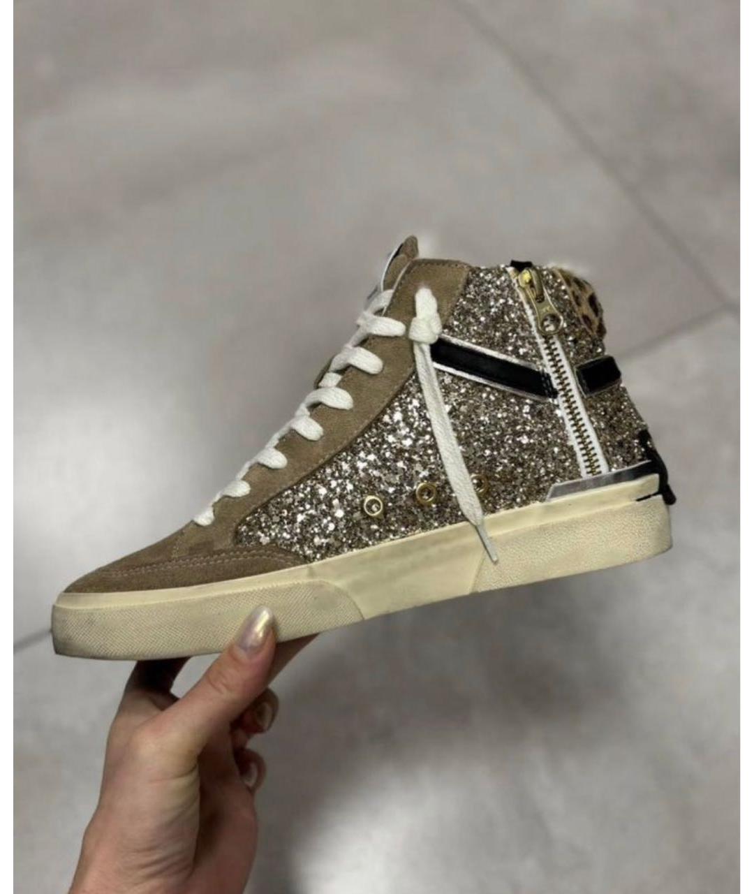 CRIME LONDON Золотые нубуковые кеды, фото 5