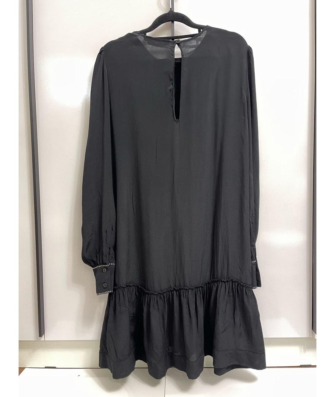 TWIN-SET Черное вискозное вечернее платье, фото 2