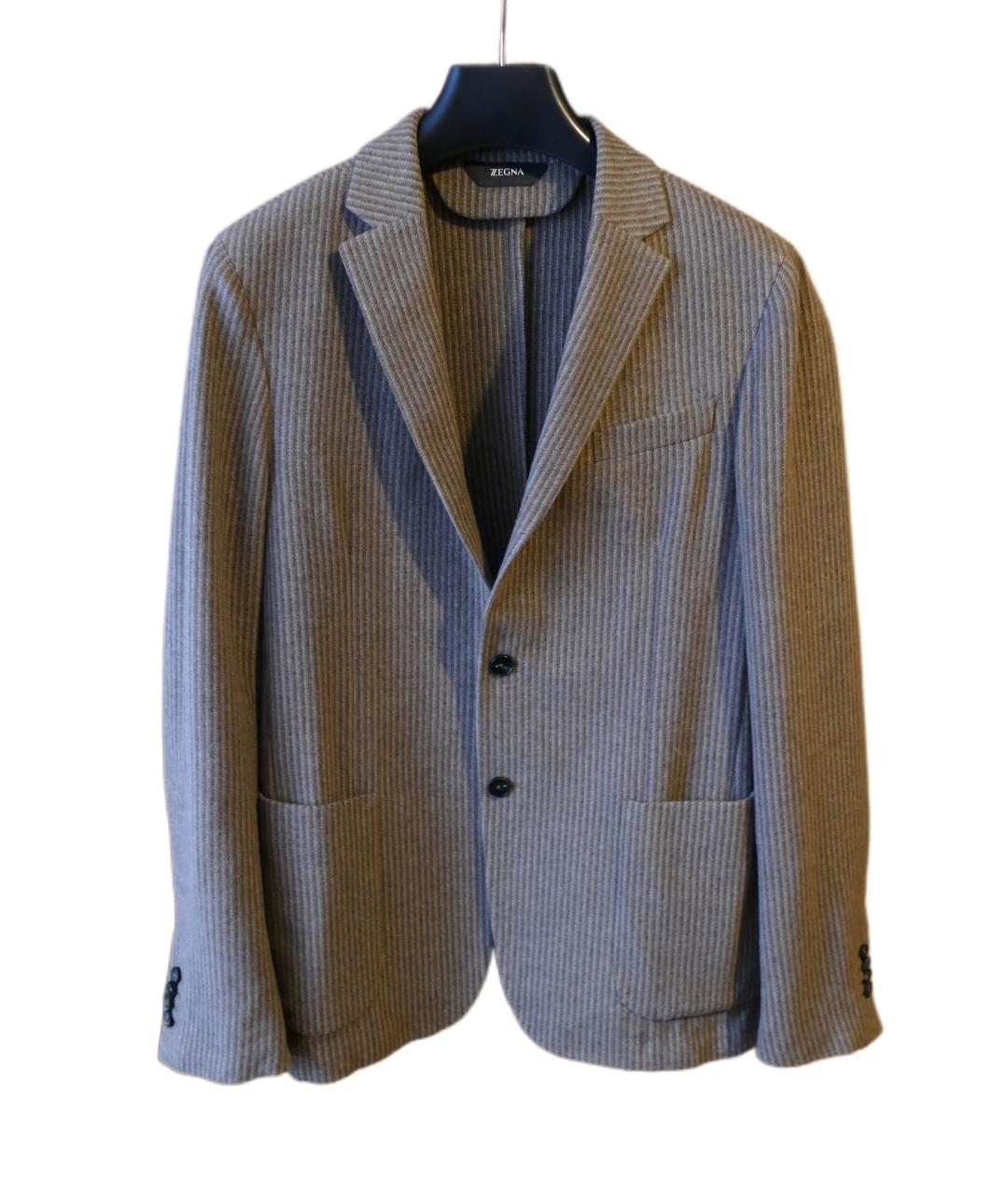 ZZEGNA Коричневый шерстяной пиджак, фото 10