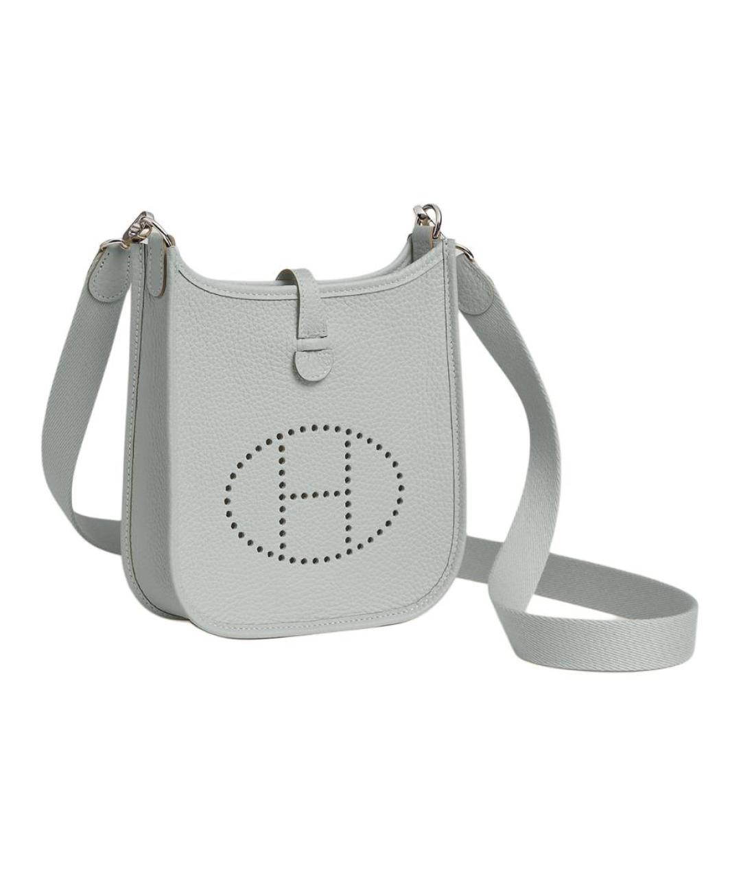 HERMES Серая кожаная сумка через плечо, фото 2