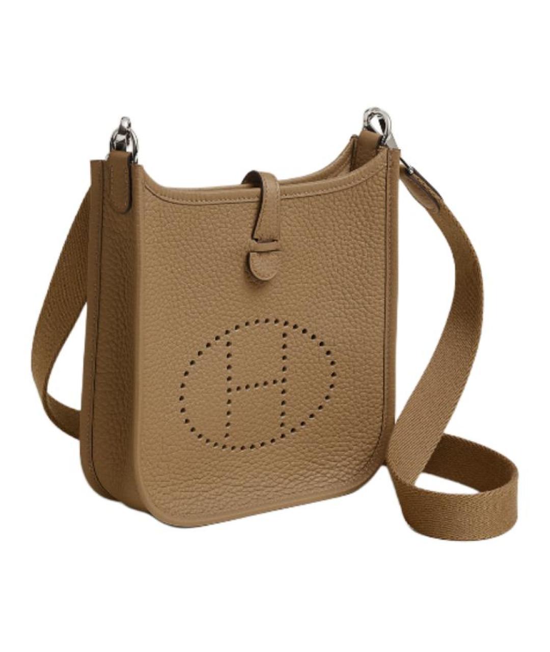 HERMES Коричневая кожаная сумка через плечо, фото 2