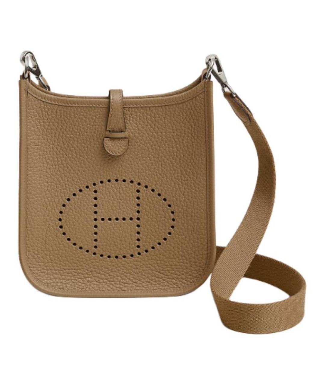 HERMES Коричневая кожаная сумка через плечо, фото 1