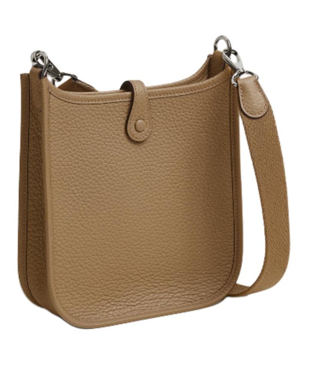 HERMES Коричневая кожаная сумка через плечо, фото 3