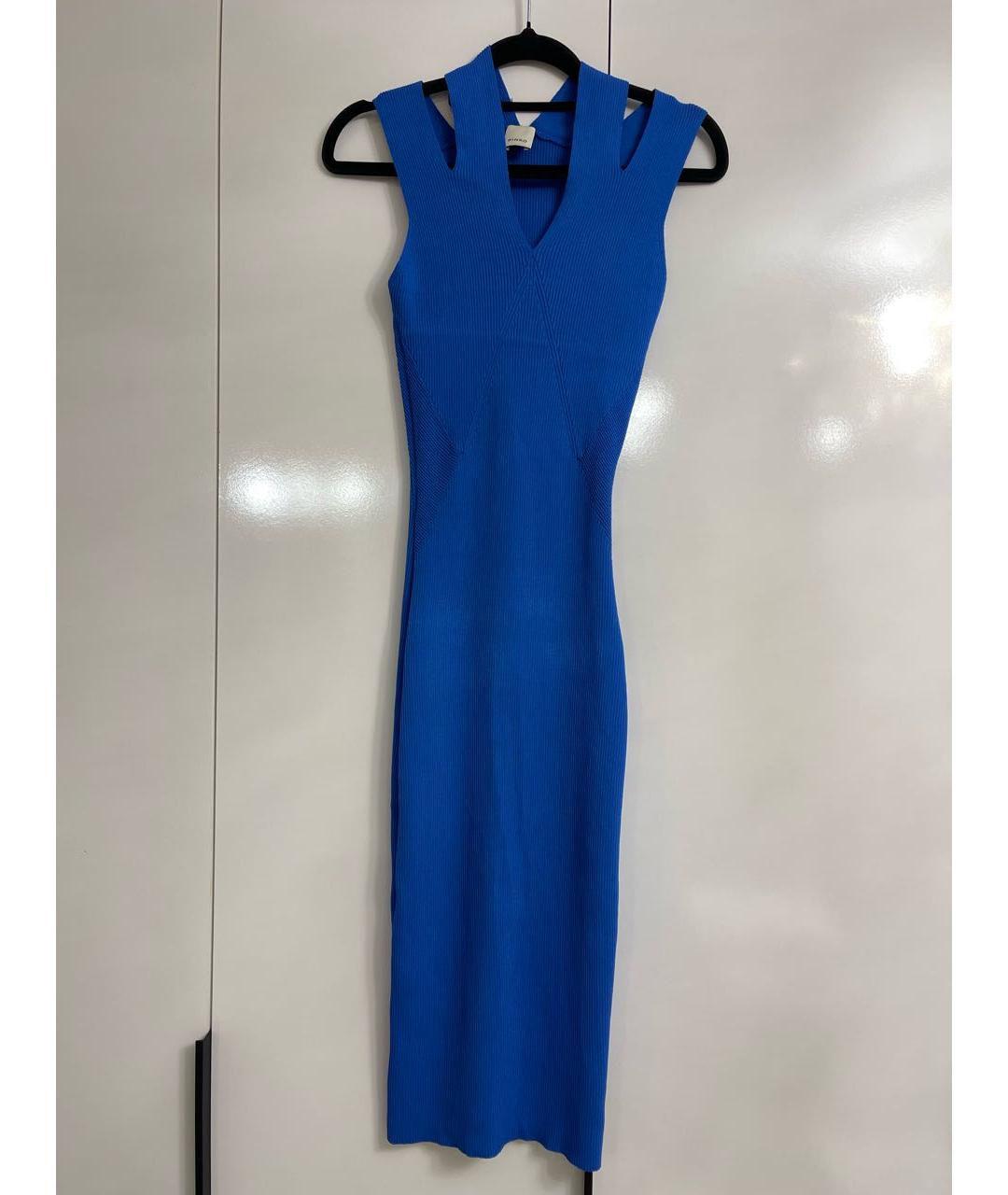 PINKO Синее вискозное повседневное платье, фото 7