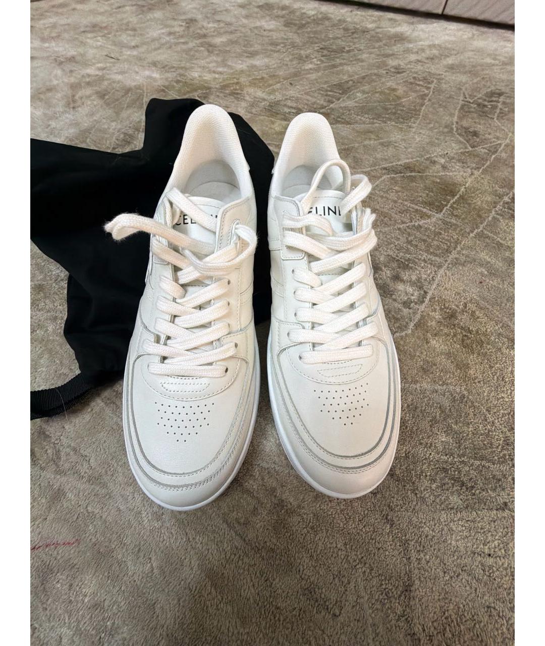 CELINE Белые кожаные кеды, фото 2