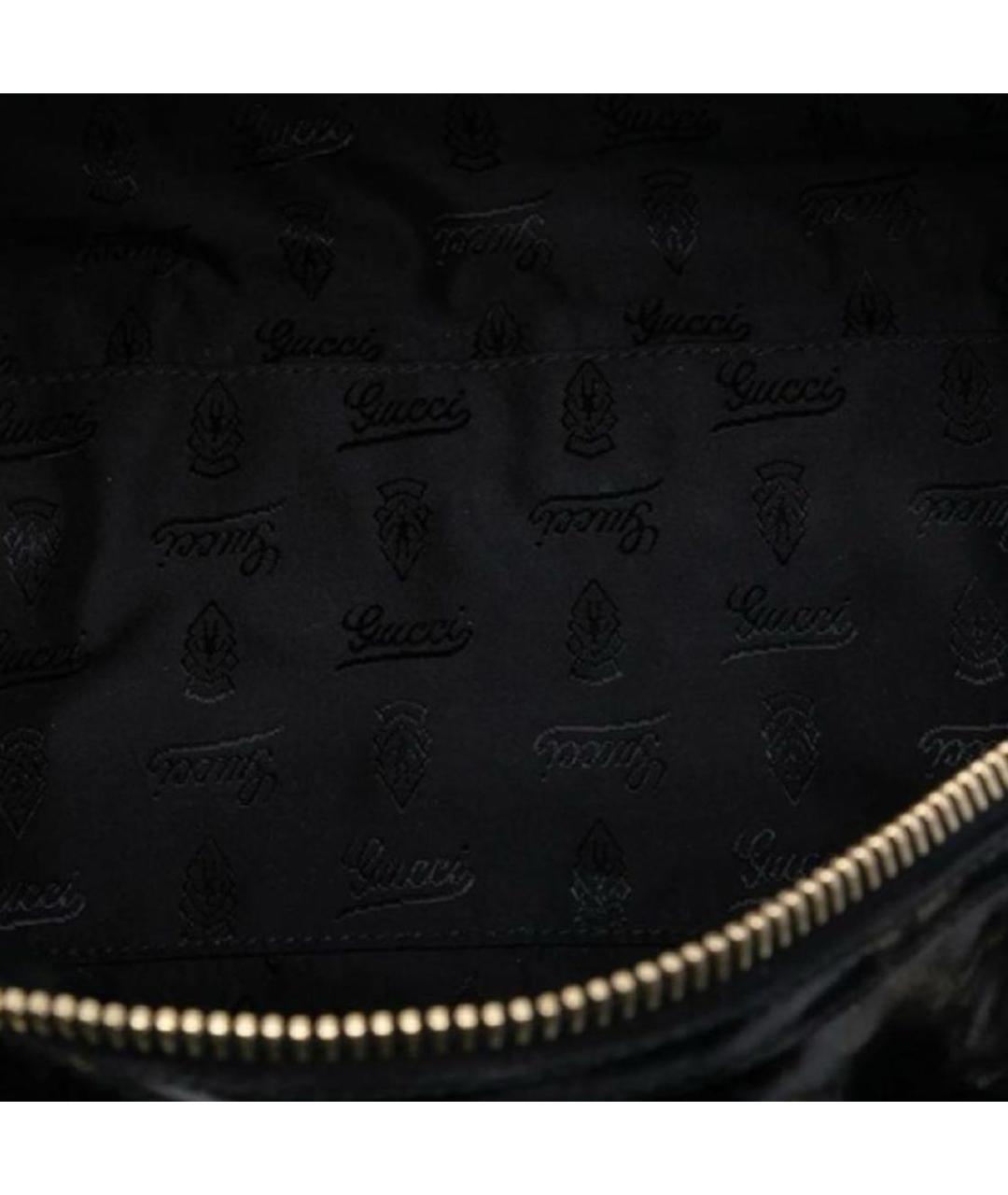 GUCCI Черная сумка с короткими ручками из лакированной кожи, фото 5