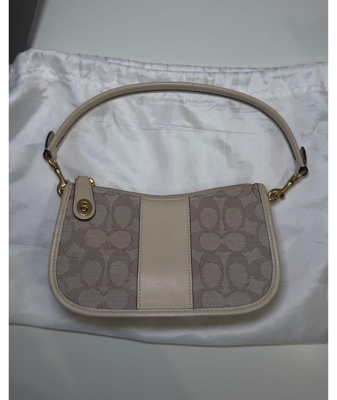 COACH Бежевая сумка через плечо, фото 2