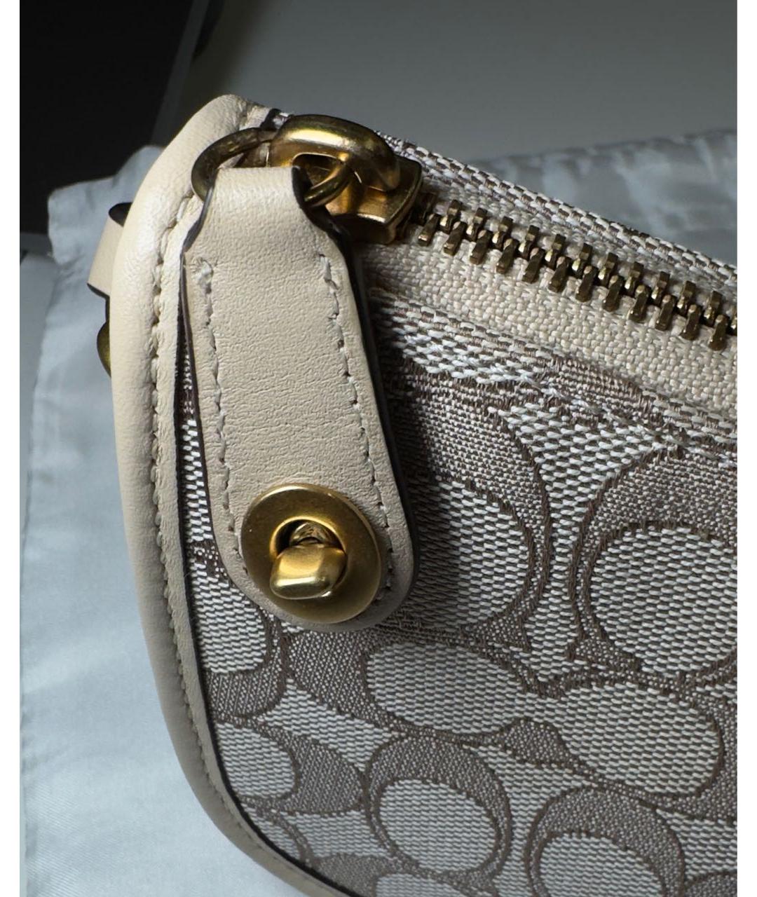 COACH Бежевая сумка через плечо, фото 5