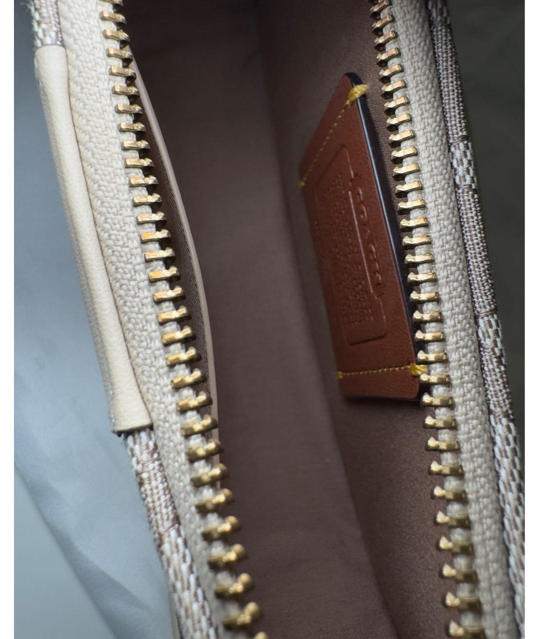 COACH Бежевая сумка через плечо, фото 4