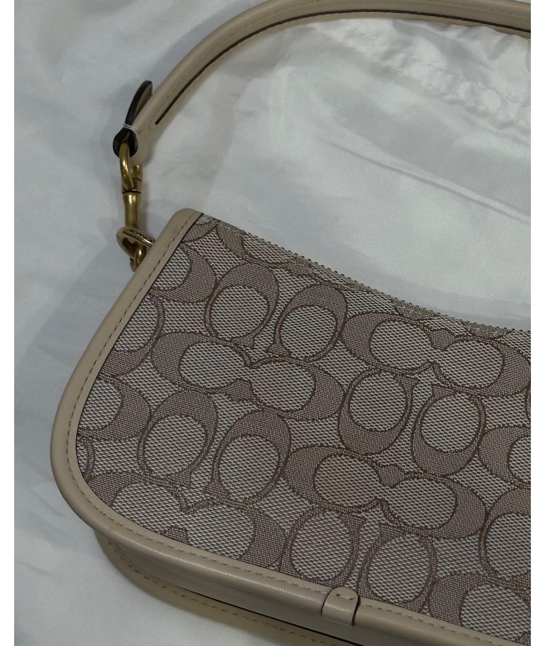 COACH Бежевая сумка через плечо, фото 7