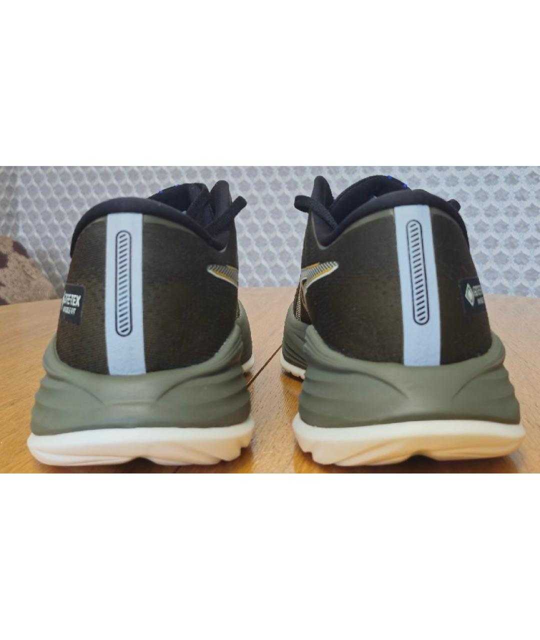 ASICS Хаки синтетические низкие кроссовки / кеды, фото 4