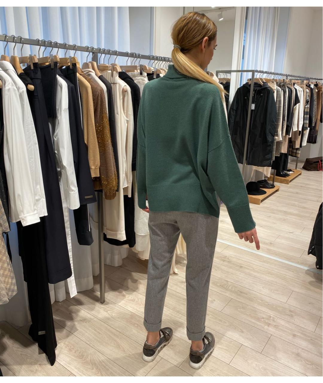 PESERICO Зеленый кашемировый джемпер / свитер, фото 4