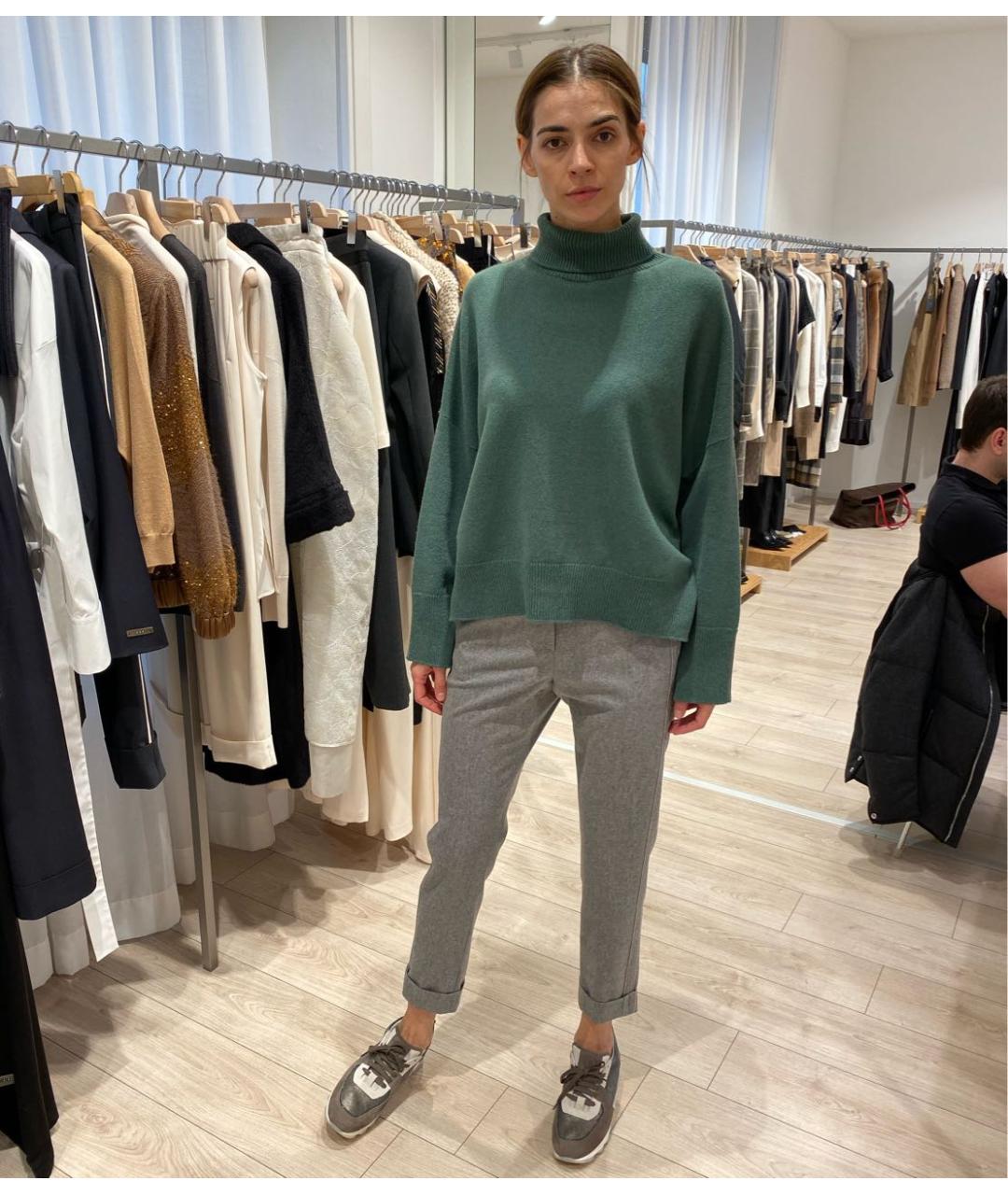 PESERICO Зеленый кашемировый джемпер / свитер, фото 3