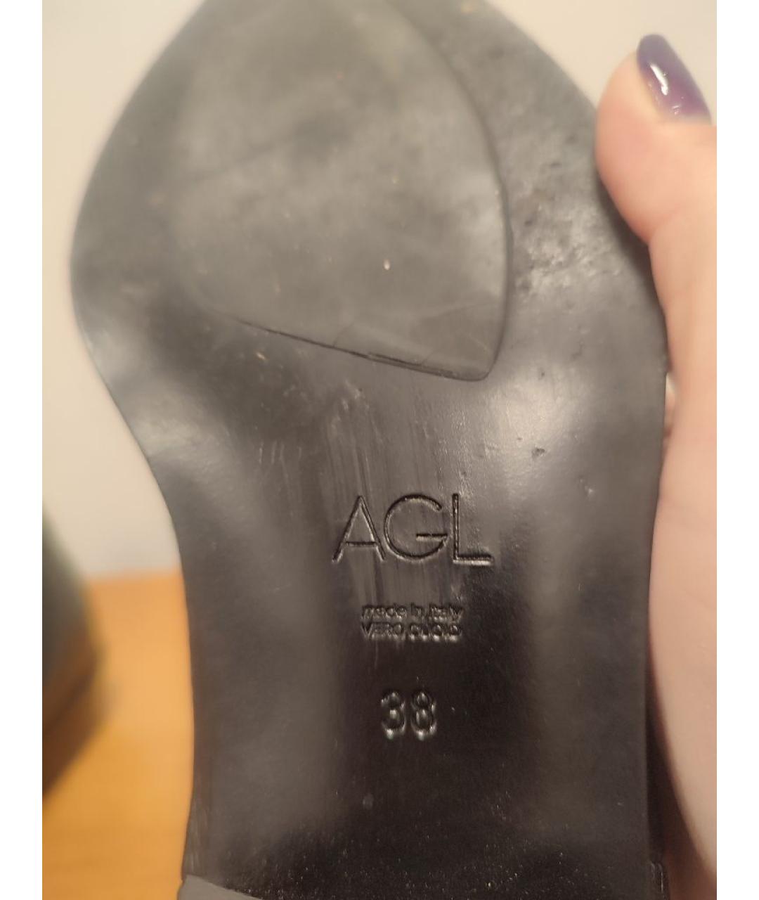AGL Черные кожаные ботильоны, фото 6