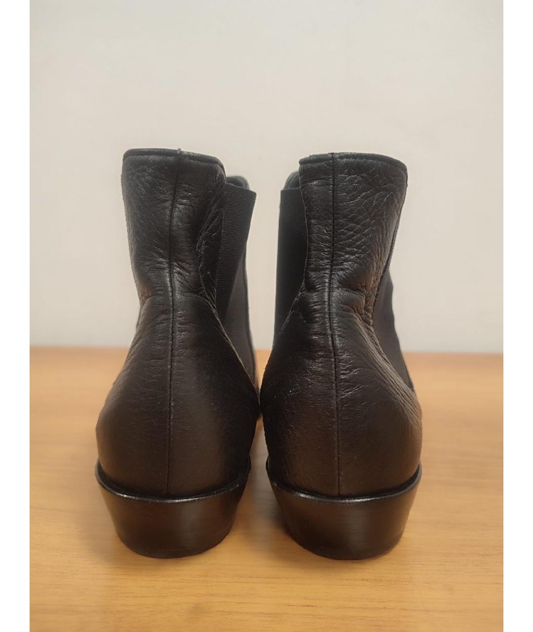 AGL Черные кожаные ботильоны, фото 4