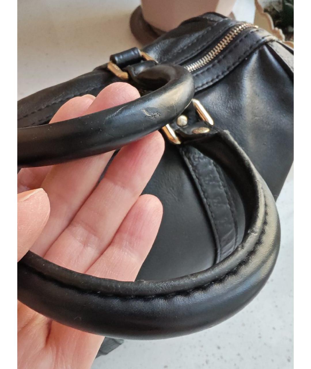 GUCCI Черная кожаная сумка с короткими ручками, фото 5
