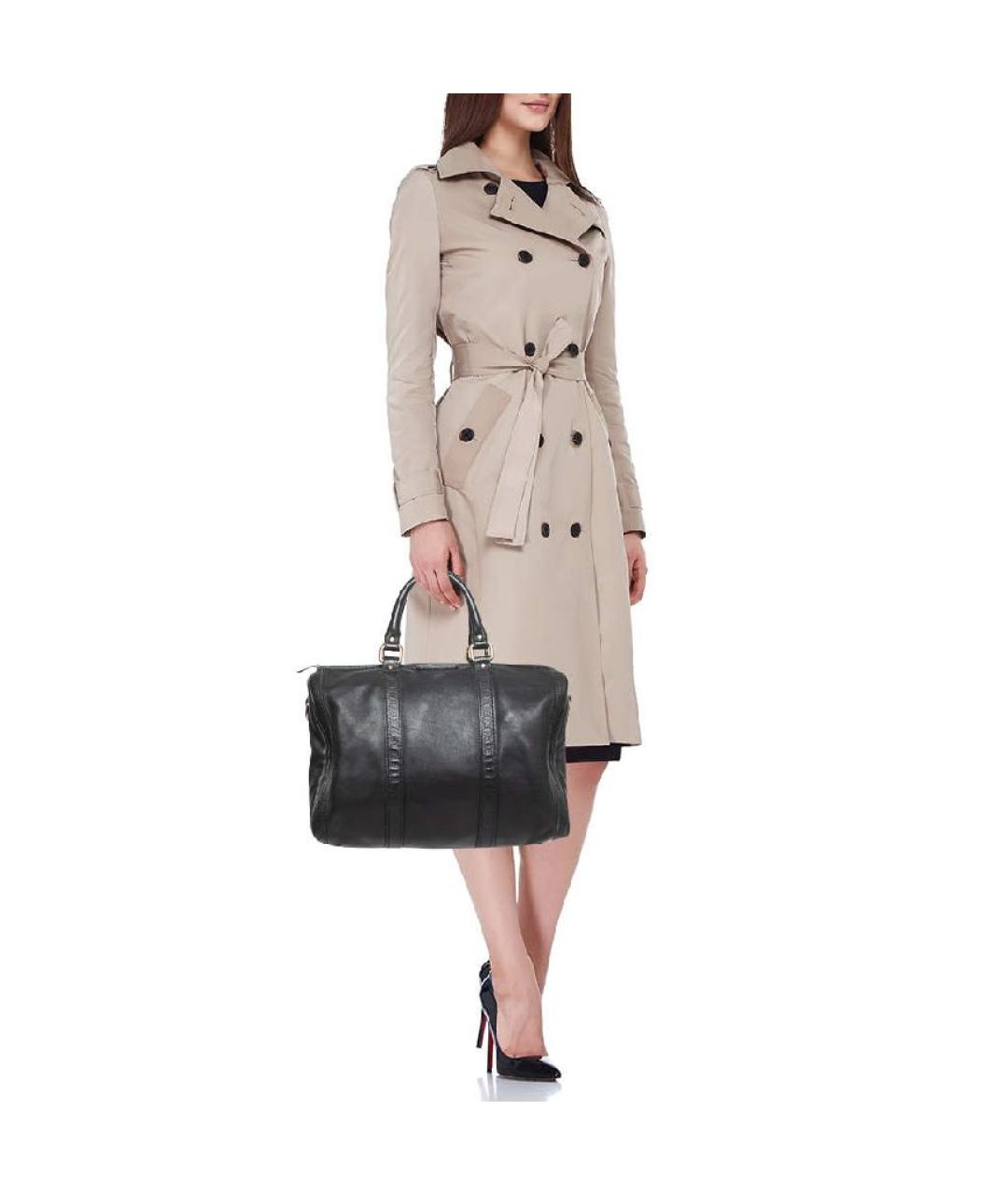 GUCCI Черная кожаная сумка с короткими ручками, фото 9