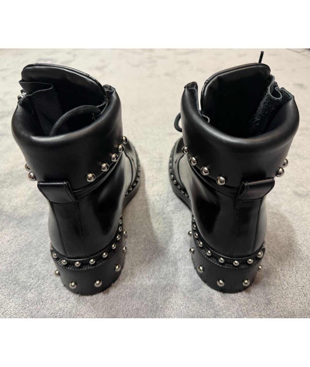 BALMAIN Черные кожаные ботинки, фото 4