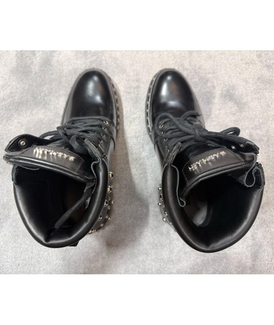 BALMAIN Черные кожаные ботинки, фото 3