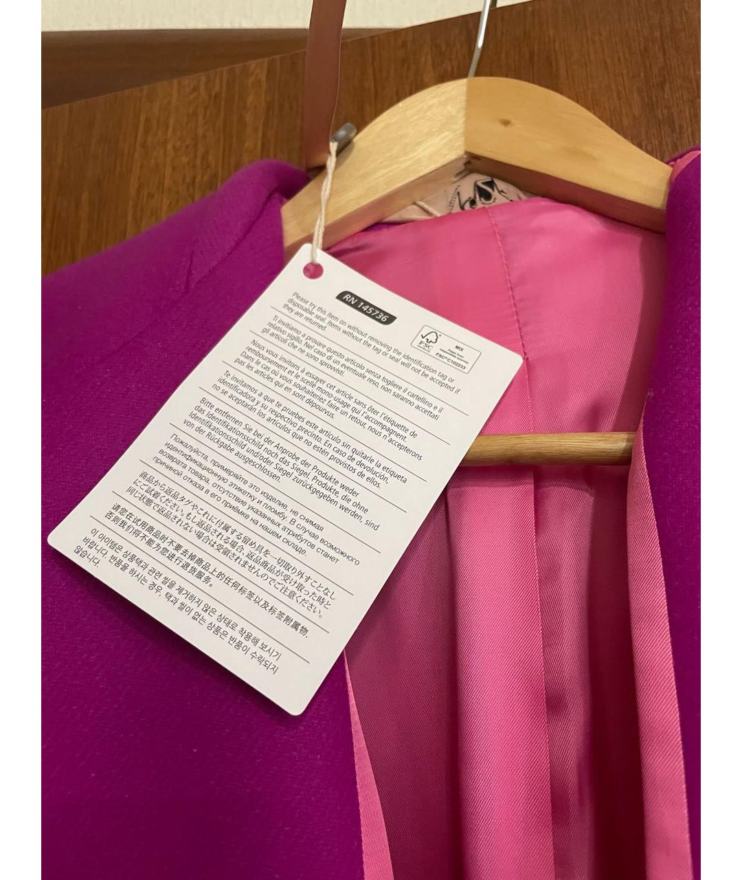 NO. 21 Фуксия шерстяное пальто, фото 3