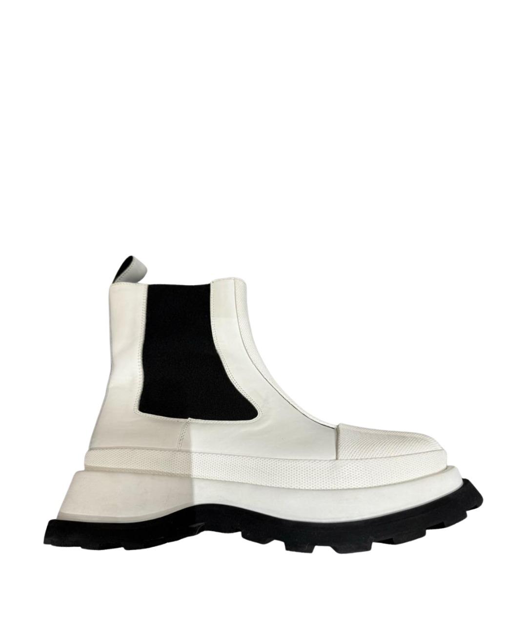 JIL SANDER Белые кожаные ботинки, фото 1