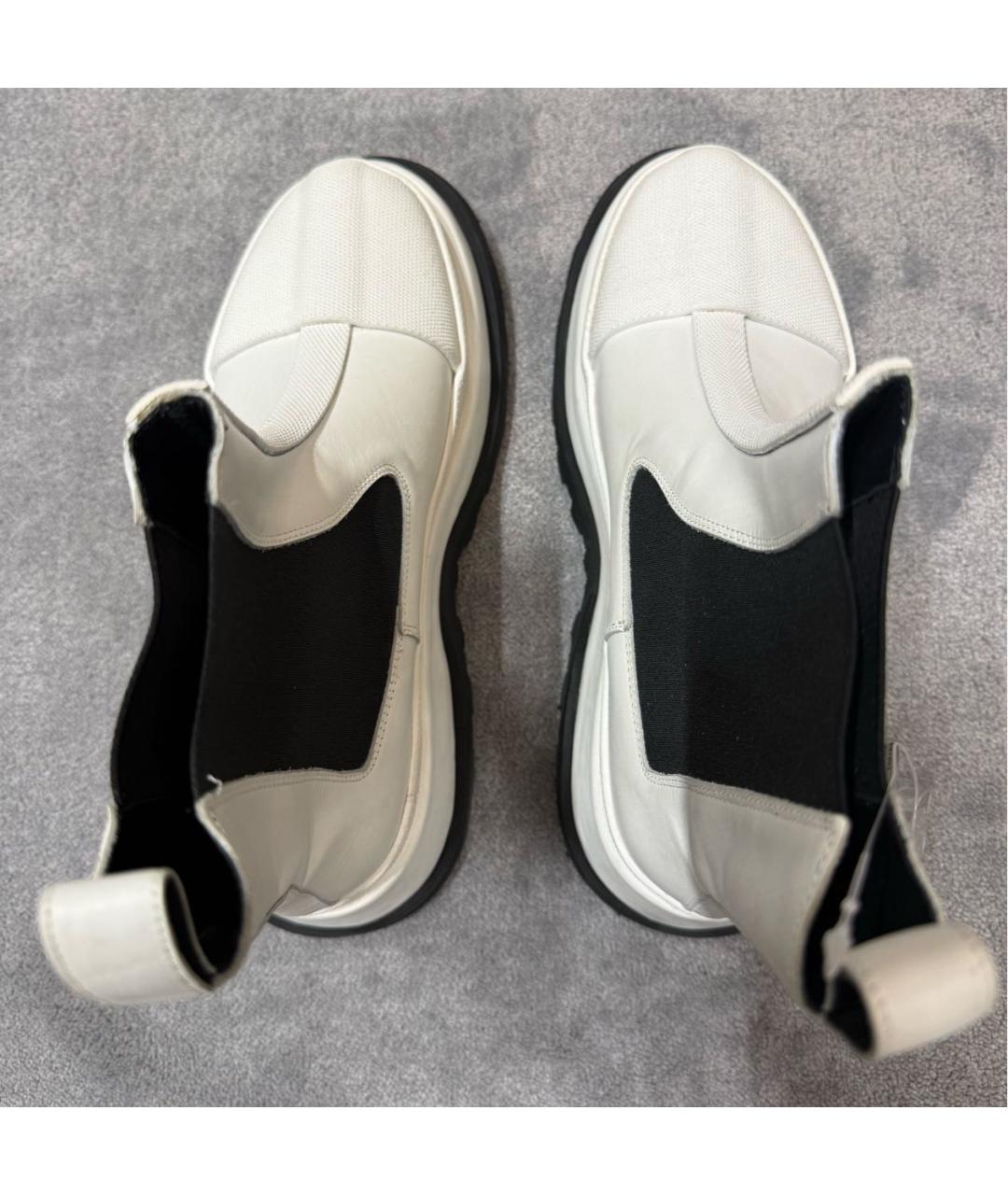 JIL SANDER Белые кожаные ботинки, фото 3