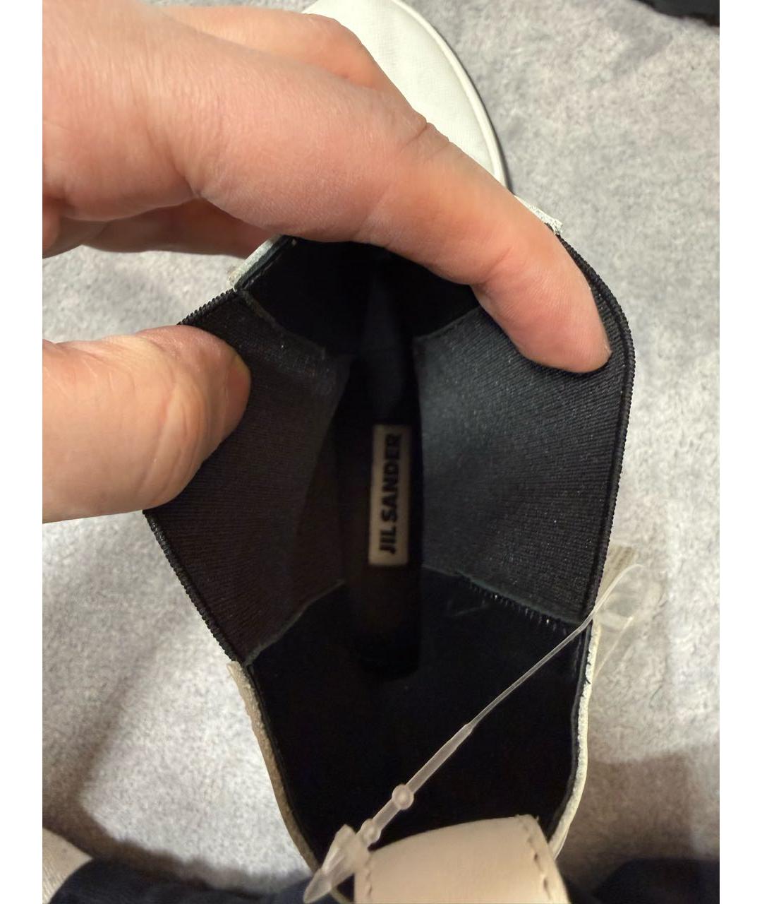 JIL SANDER Белые кожаные ботинки, фото 7