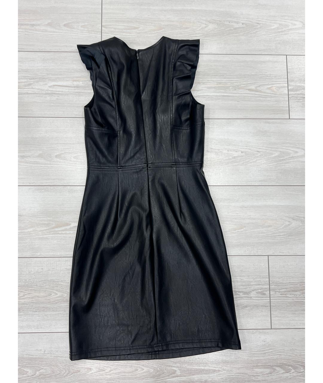 ARMANI EXCHANGE Черный кожаный сарафан, фото 2