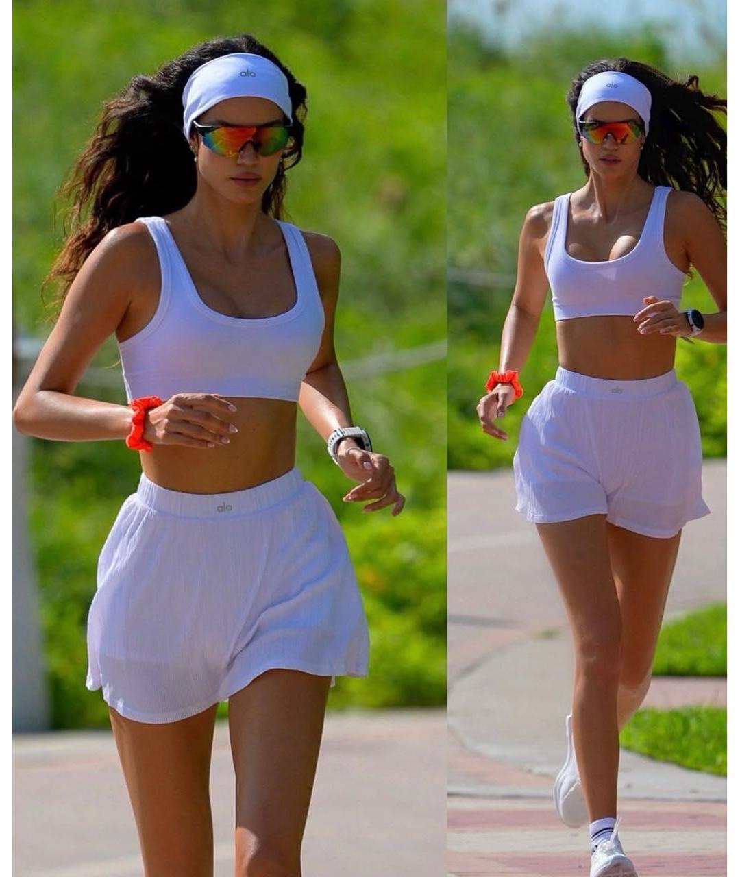 ALO YOGA Белая юбка-шорты, фото 4