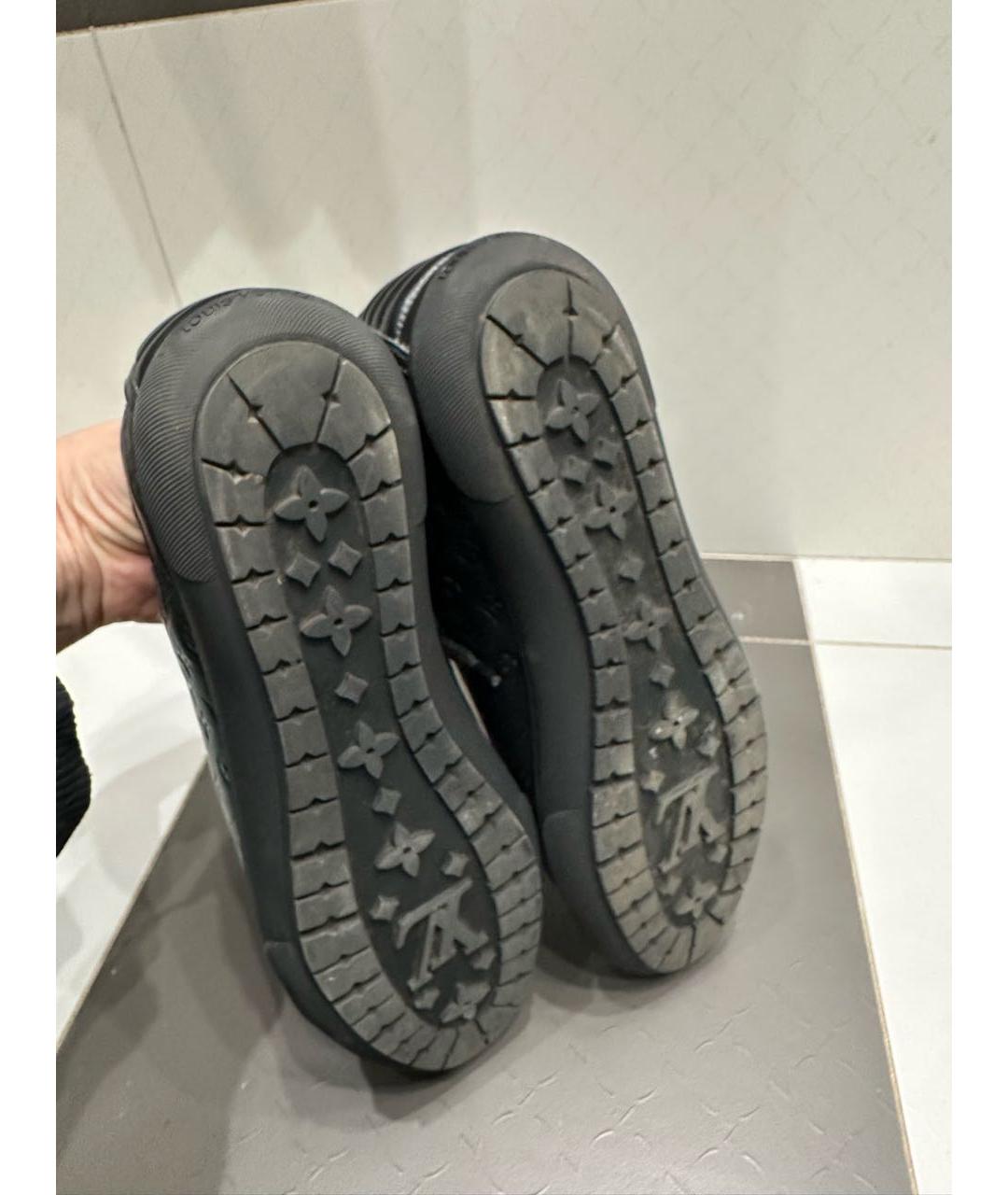 LOUIS VUITTON Черные кожаные кеды, фото 5