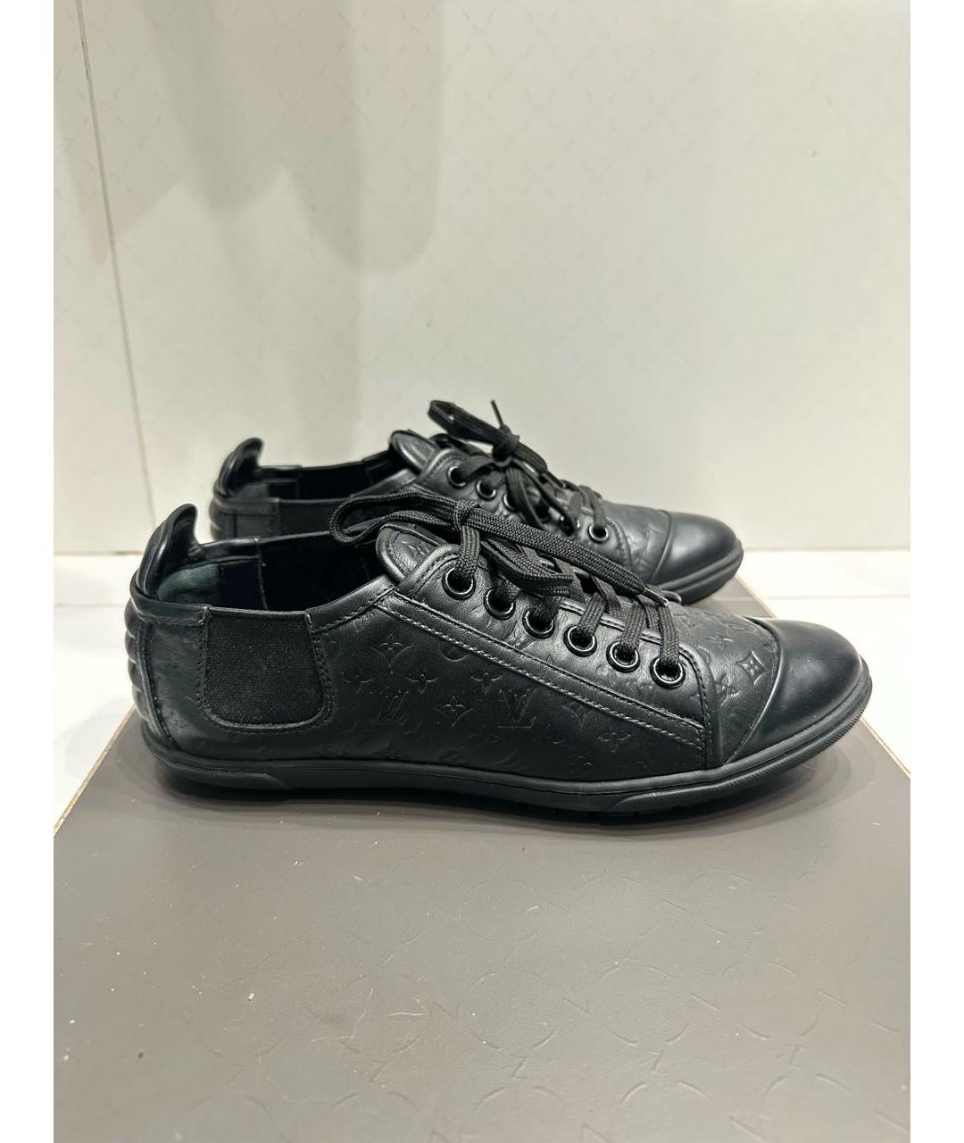 LOUIS VUITTON Черные кожаные кеды, фото 7