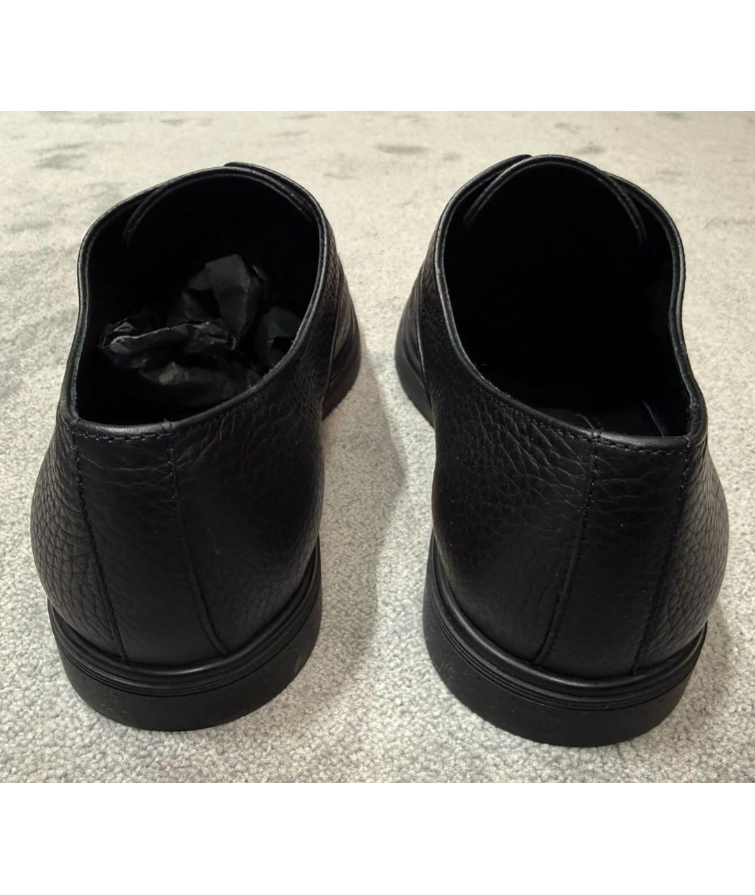 STEFANO RICCI Черные кожаные низкие ботинки, фото 4