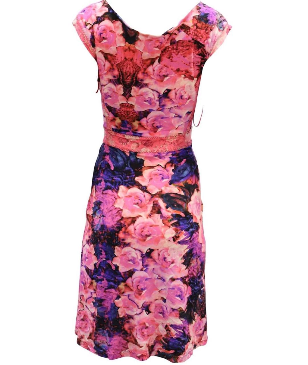 ROBERTO CAVALLI Фуксия полиамидовое повседневное платье, фото 6