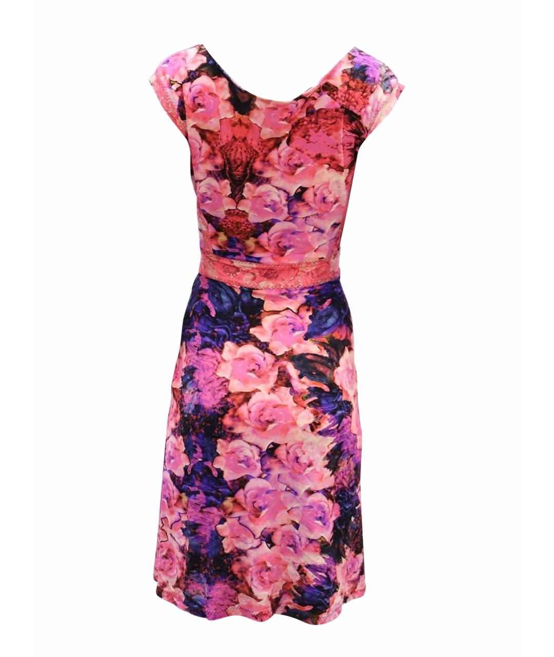 ROBERTO CAVALLI Фуксия полиамидовое повседневное платье, фото 7