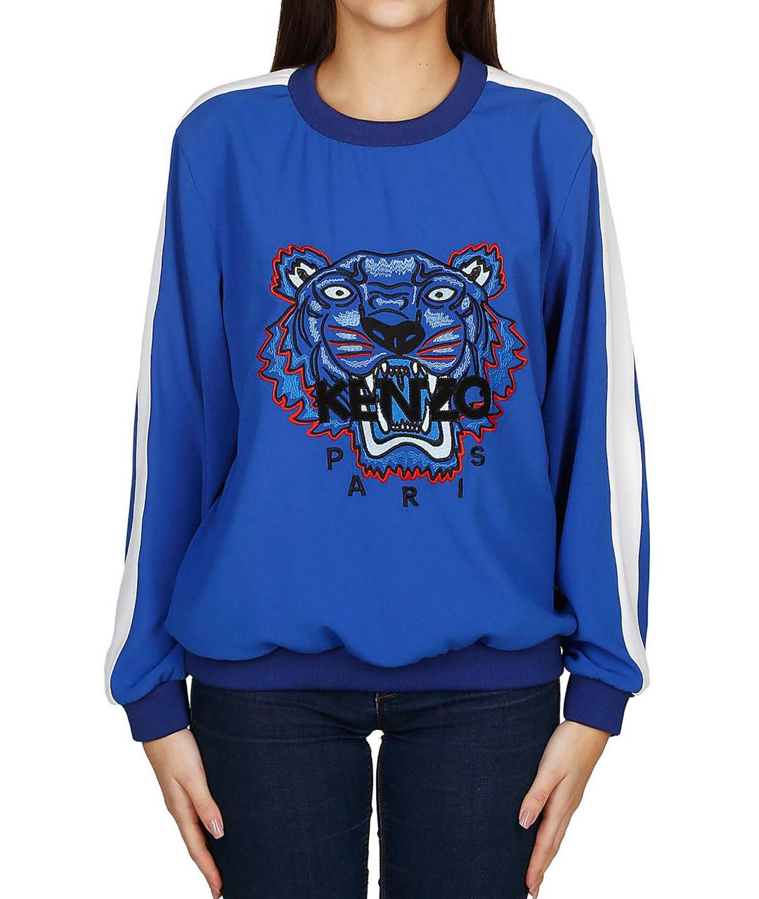 KENZO Синий полиэстеровый джемпер / свитер, фото 2