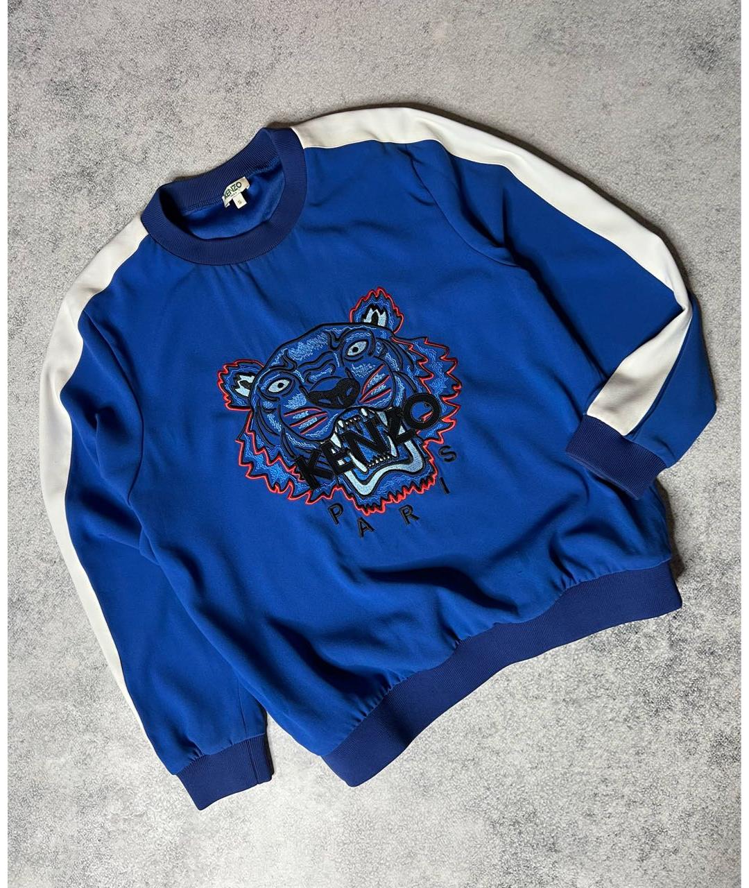 KENZO Синий полиэстеровый джемпер / свитер, фото 4