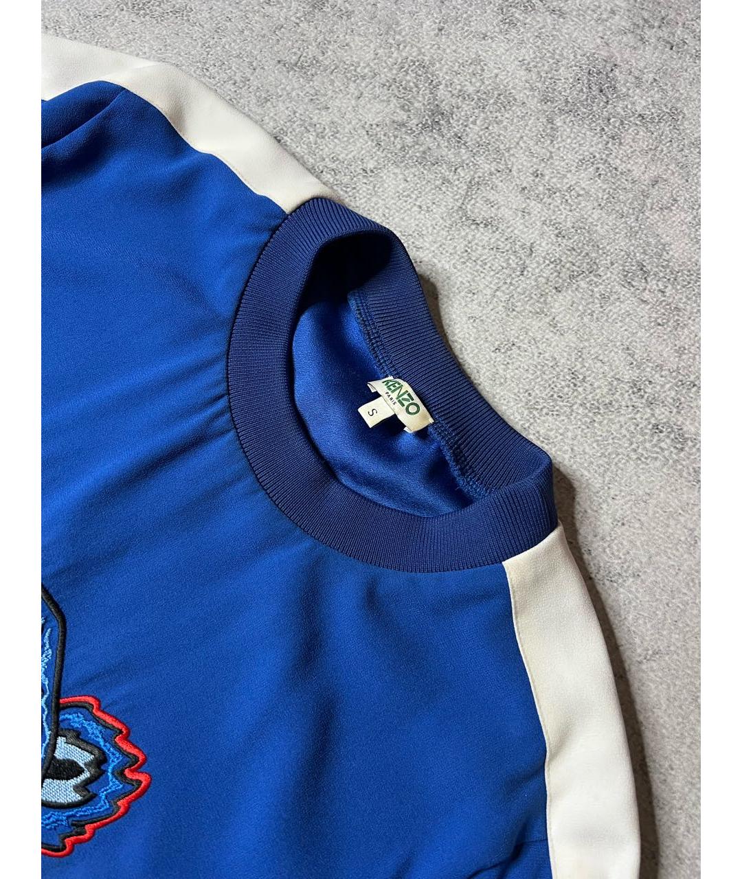 KENZO Синий полиэстеровый джемпер / свитер, фото 7