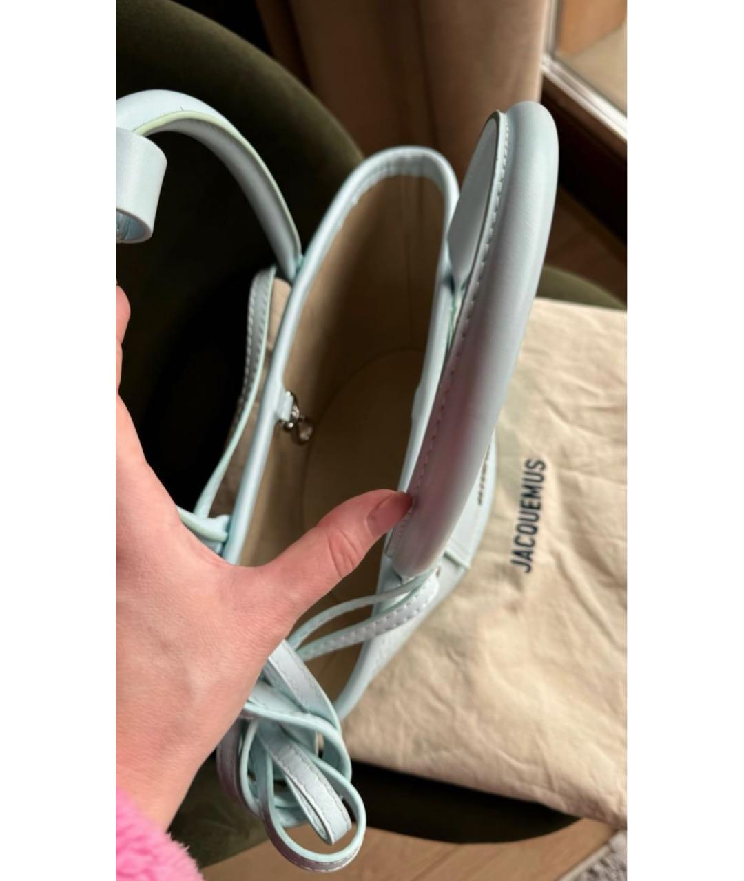 JACQUEMUS Голубая сумка тоут, фото 4