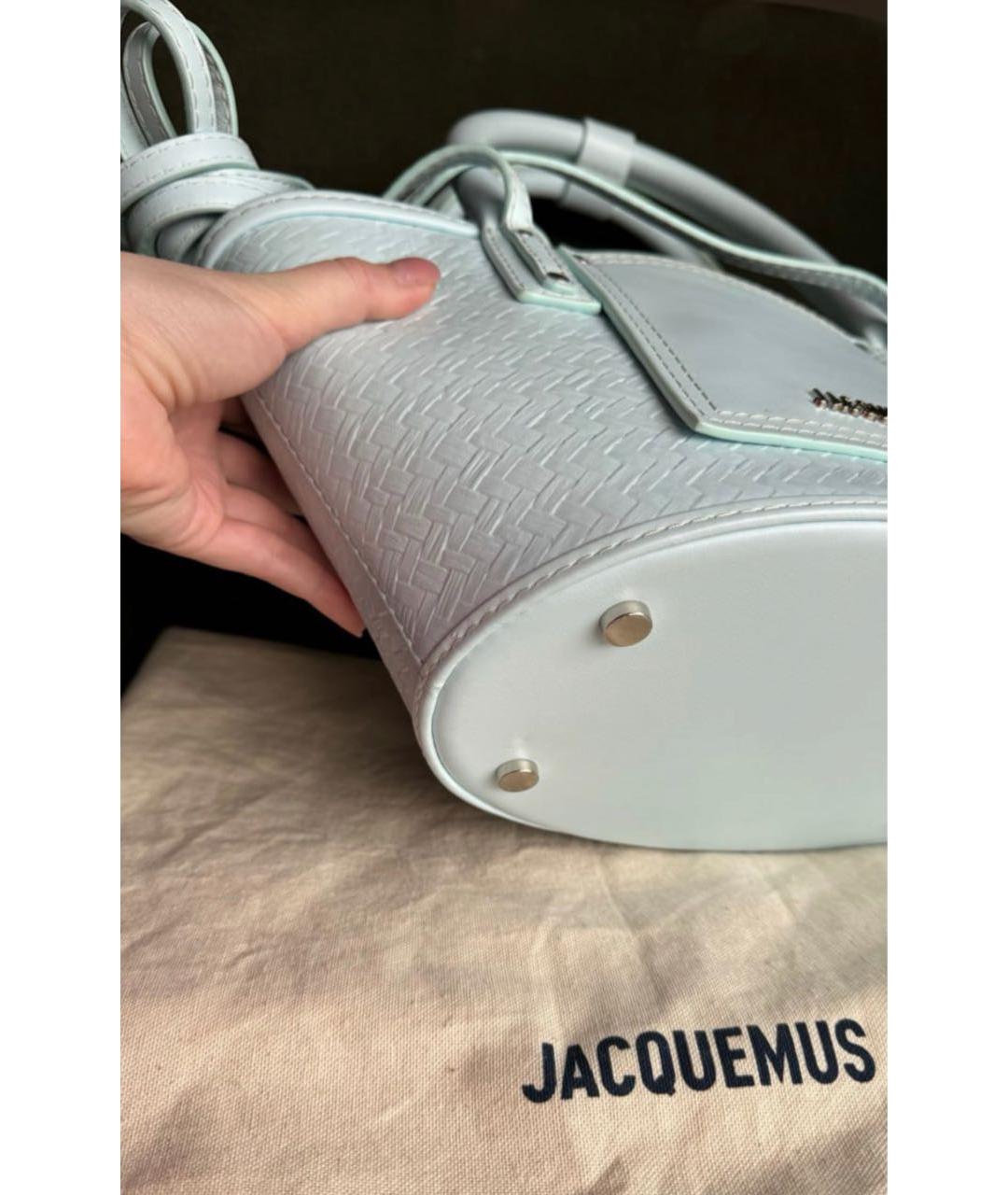 JACQUEMUS Голубая сумка тоут, фото 3
