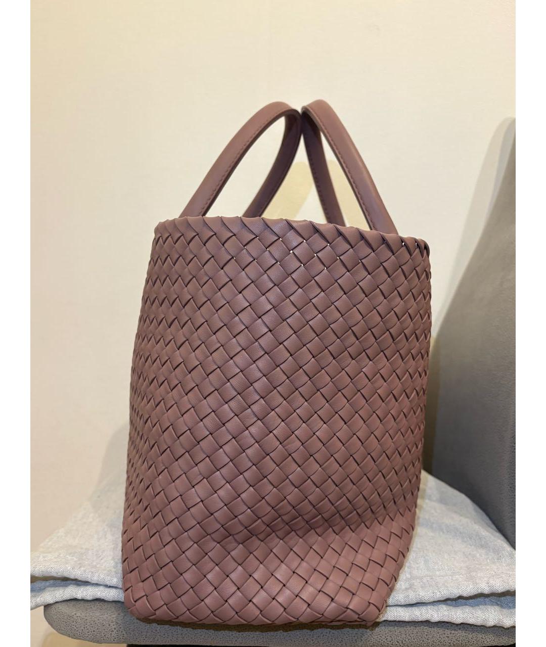 BOTTEGA VENETA Коричневая кожаная сумка тоут, фото 2