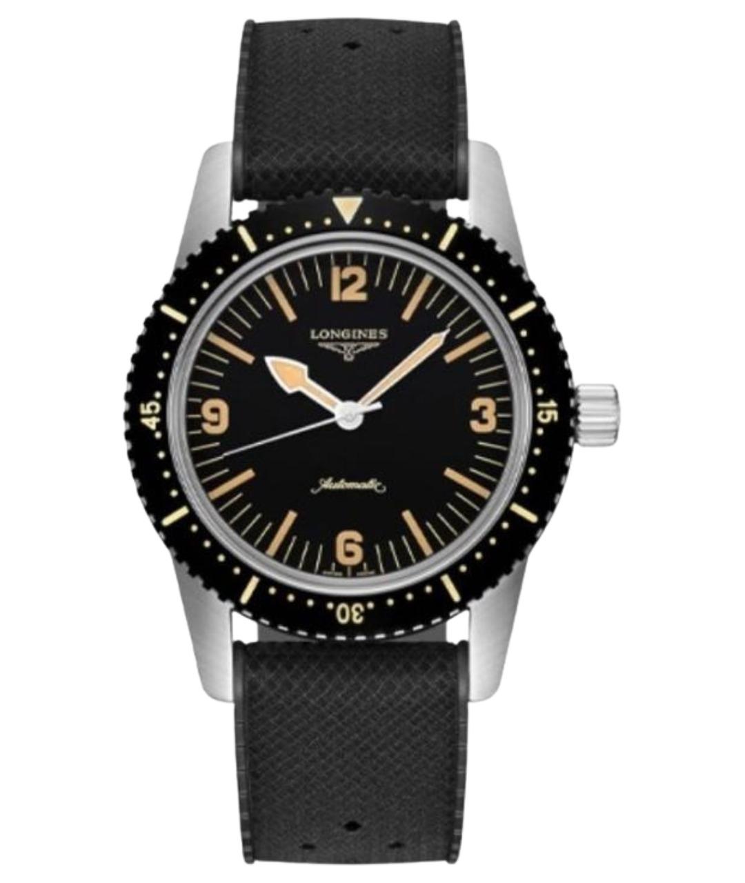 LONGINES Черные стальные часы, фото 1