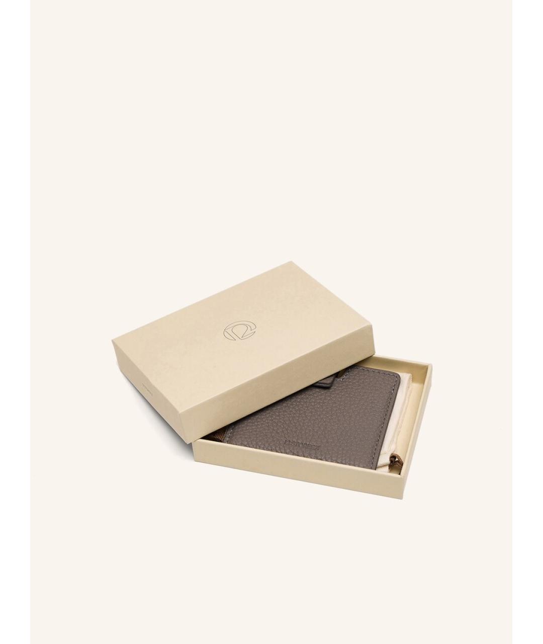 12 STOREEZ Серый кожаный кардхолдер, фото 6