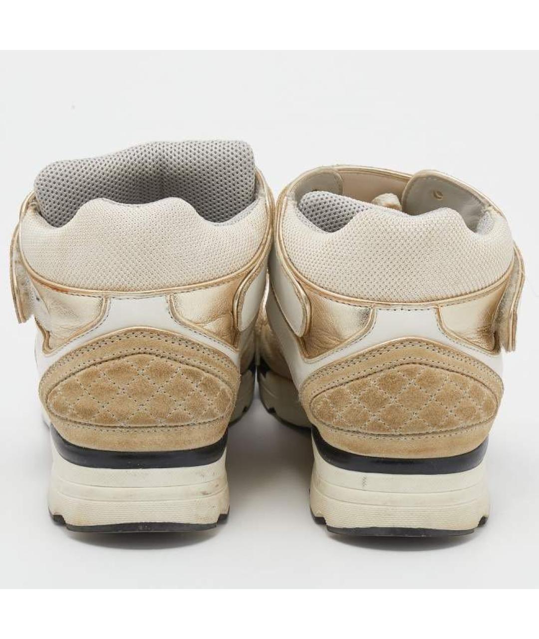 CHANEL Бежевые замшевые кроссовки, фото 5