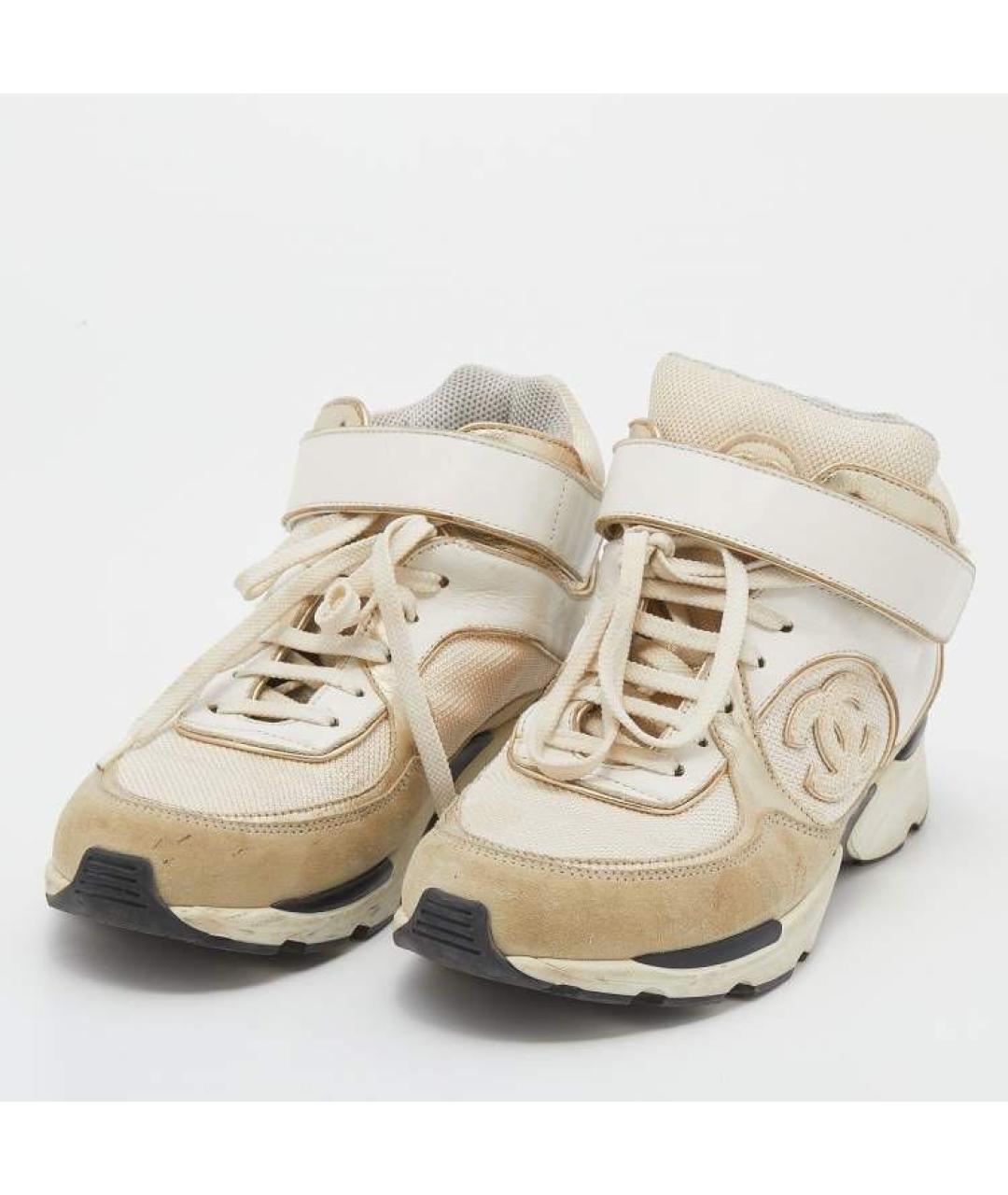 CHANEL Бежевые замшевые кроссовки, фото 2