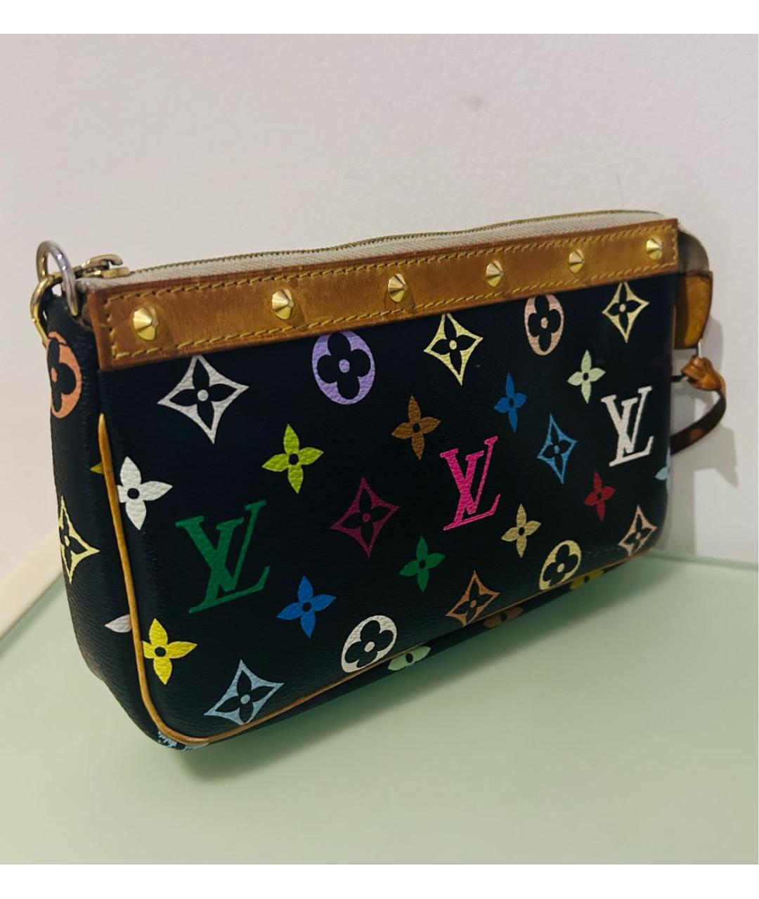 LOUIS VUITTON Черная сумка с короткими ручками, фото 4