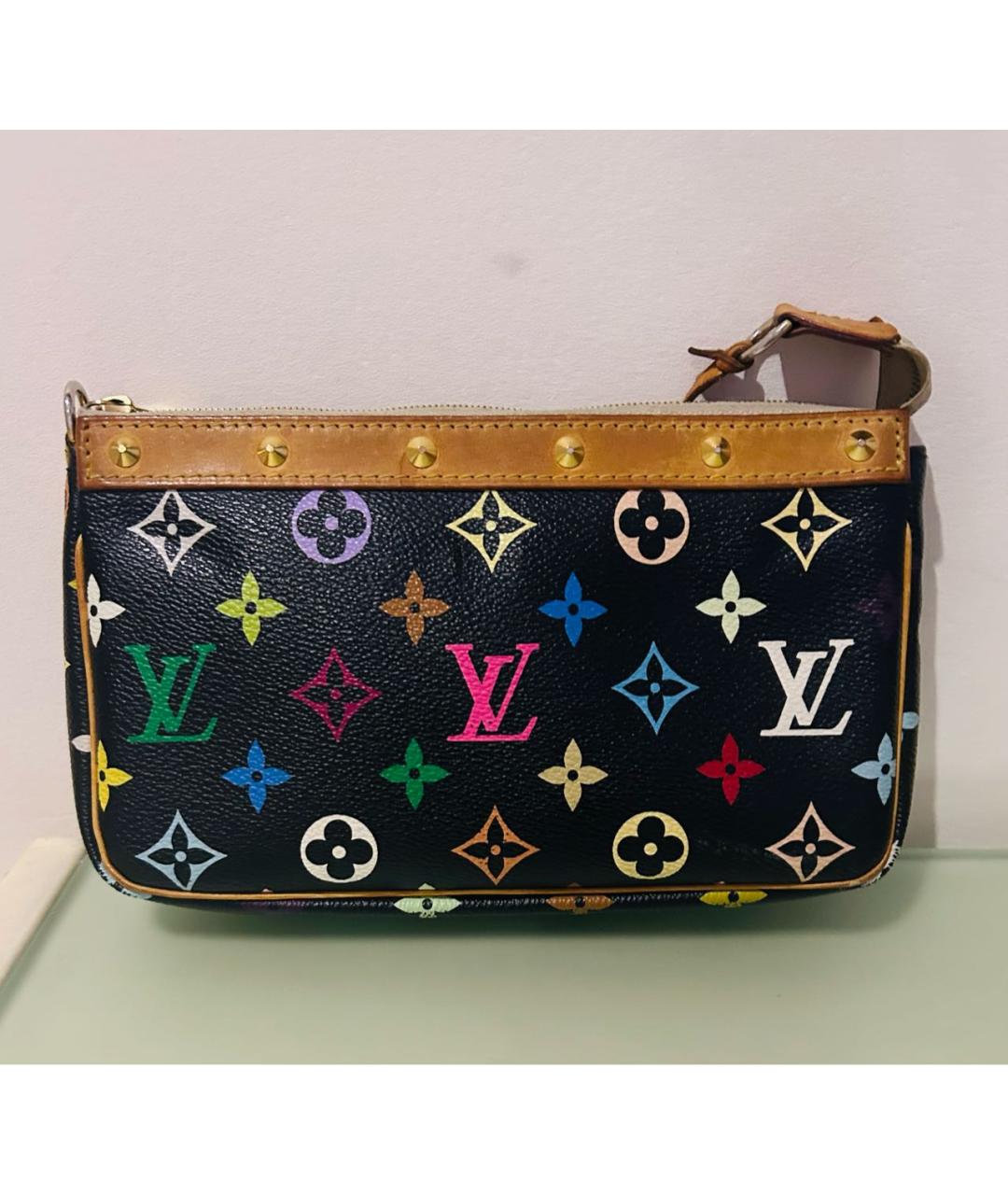 LOUIS VUITTON Черная сумка с короткими ручками, фото 6