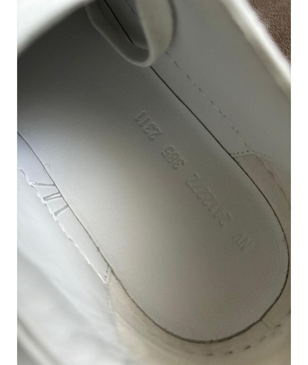 HERMES Белые кожаные кеды, фото 4